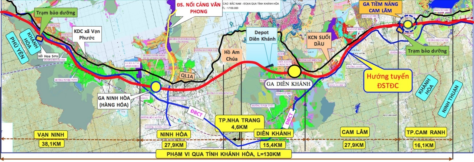 Dự án đường sắt tốc độ cao trục Bắc - Nam đi qua Khánh Hòa Dự án đường sắt tốc độ cao trục Bắc - Nam đi qua Khánh Hòa
